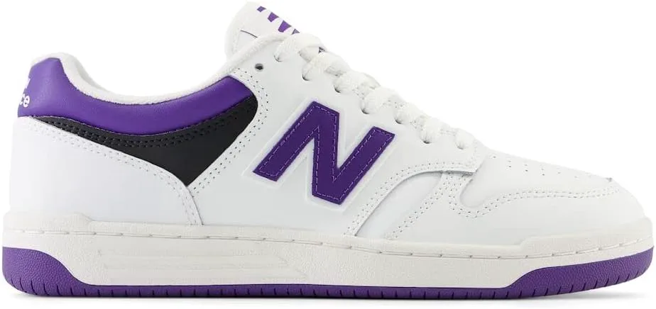 Мужские кроссовки New Balance 480 V1, белый/фиолетовый/черный — фото 3