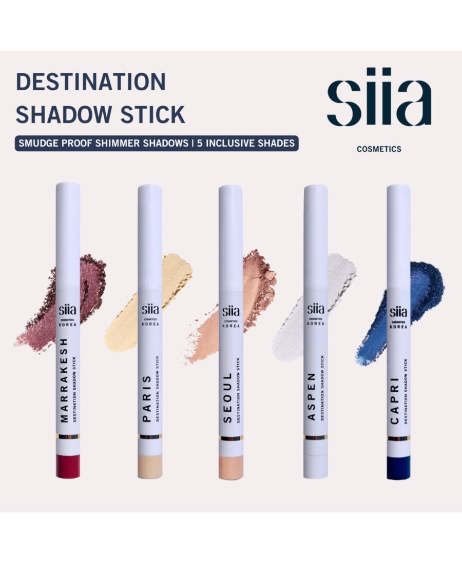 Пункт назначения Теневая Палка SIIA Cosmetics, цвет aspen - white glitter — фото 4