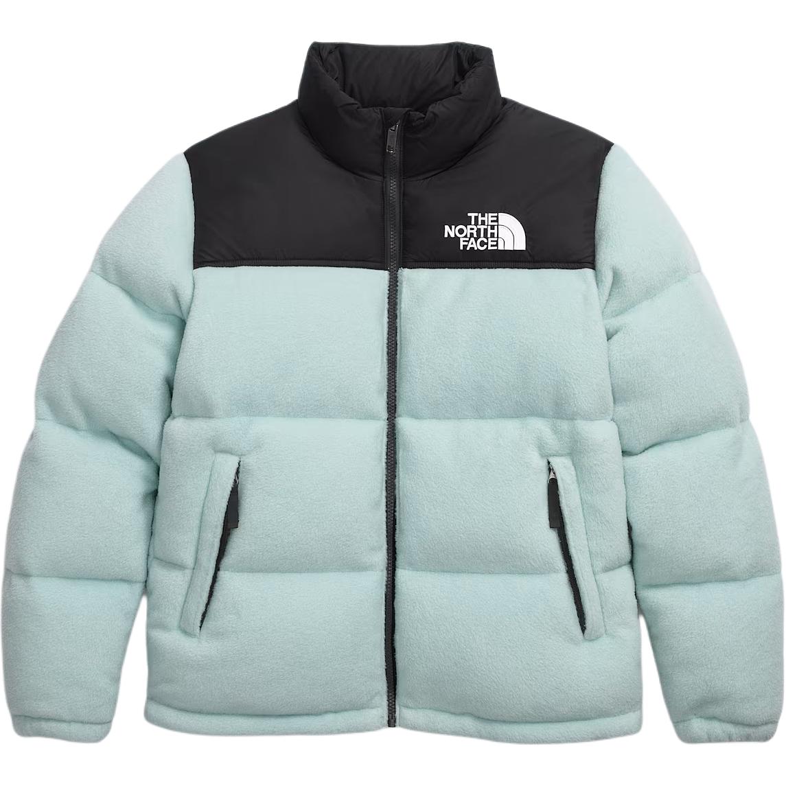 THE NORTH FACE Пуховик Nuptse FW24 черный светло-голубой для подростков — фото 3