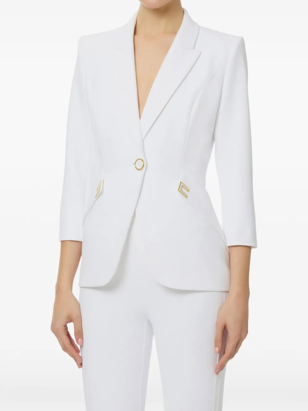 

Жакет на одну пуговицу Elisabetta Franchi, белый