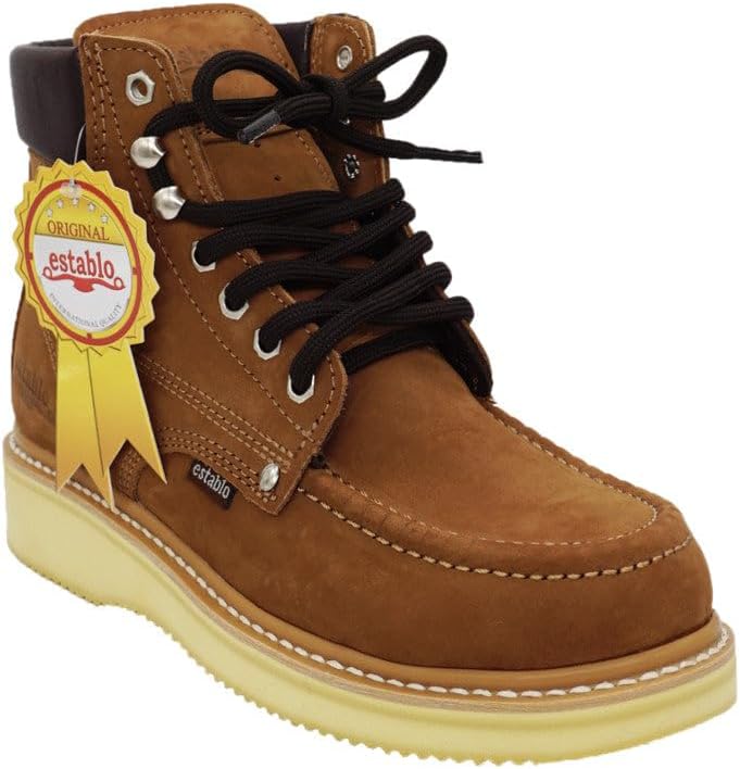 

Ботинки Nuestratradicionmex для мужчин, выполненные из настоящей кожи, произведенные в Мексике, рабочая обувь ESTABLO, Canela91204