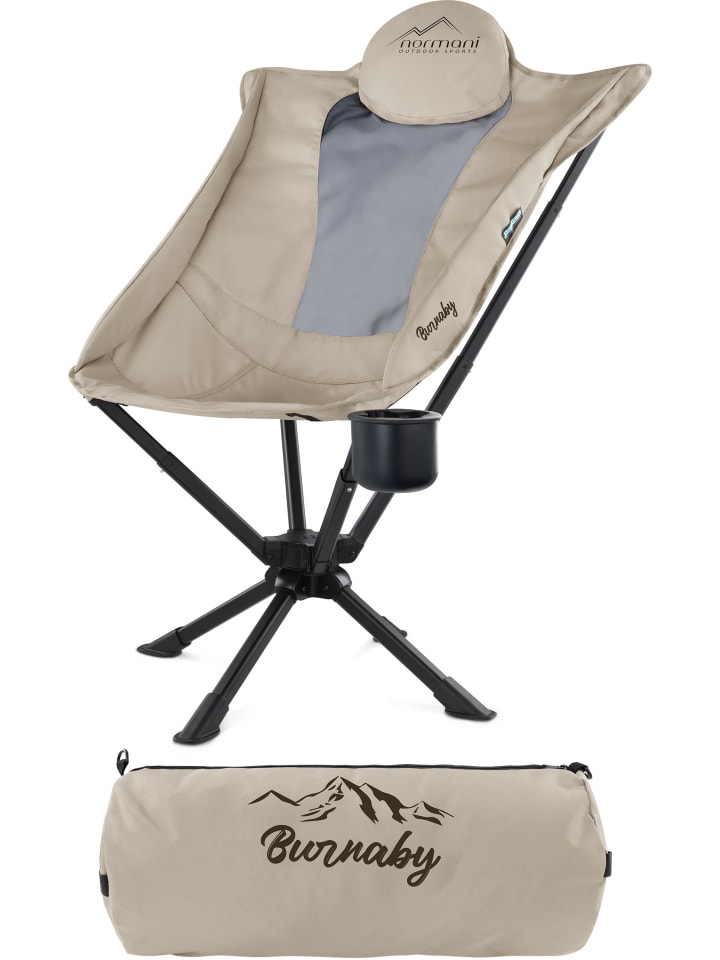 

Normani Outdoor Sports Походный стул Burnaby с подстаканником, бежевый