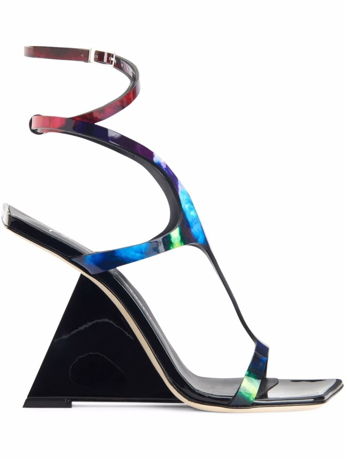 Giuseppe Zanotti босоножки на скульптурном каблуке, разноцветный