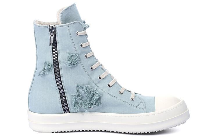 Мужские парусиновые туфли среднего размера, синие Rick Owens Drkshdw — фото 2