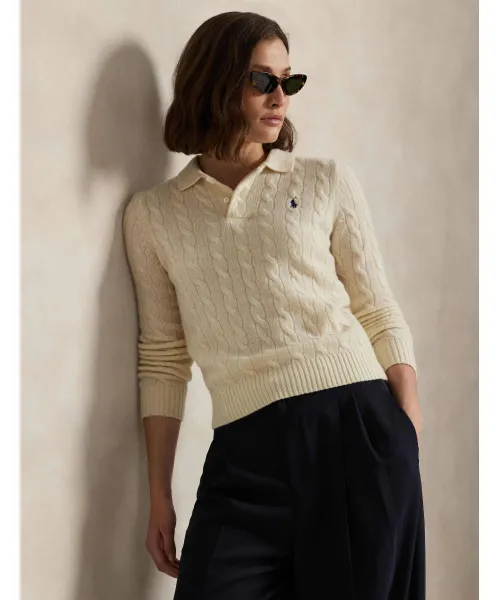 

Шерстяной свитер Slim fit Polo Ralph Lauren, белый