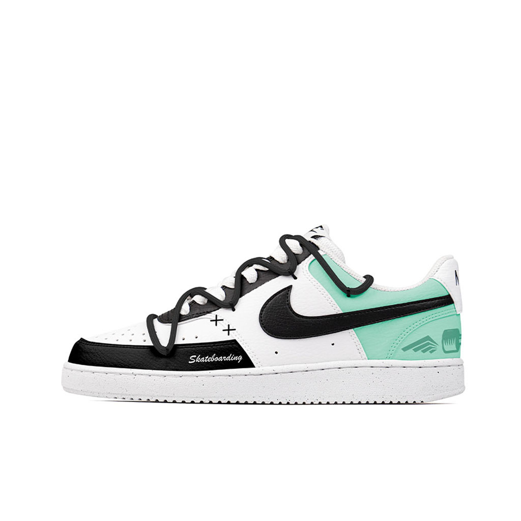 

Кроссовки Nike Court Vision Skateboarding Shoes Men Low-top Black/Tiffany Green/Dirty Pink, белый