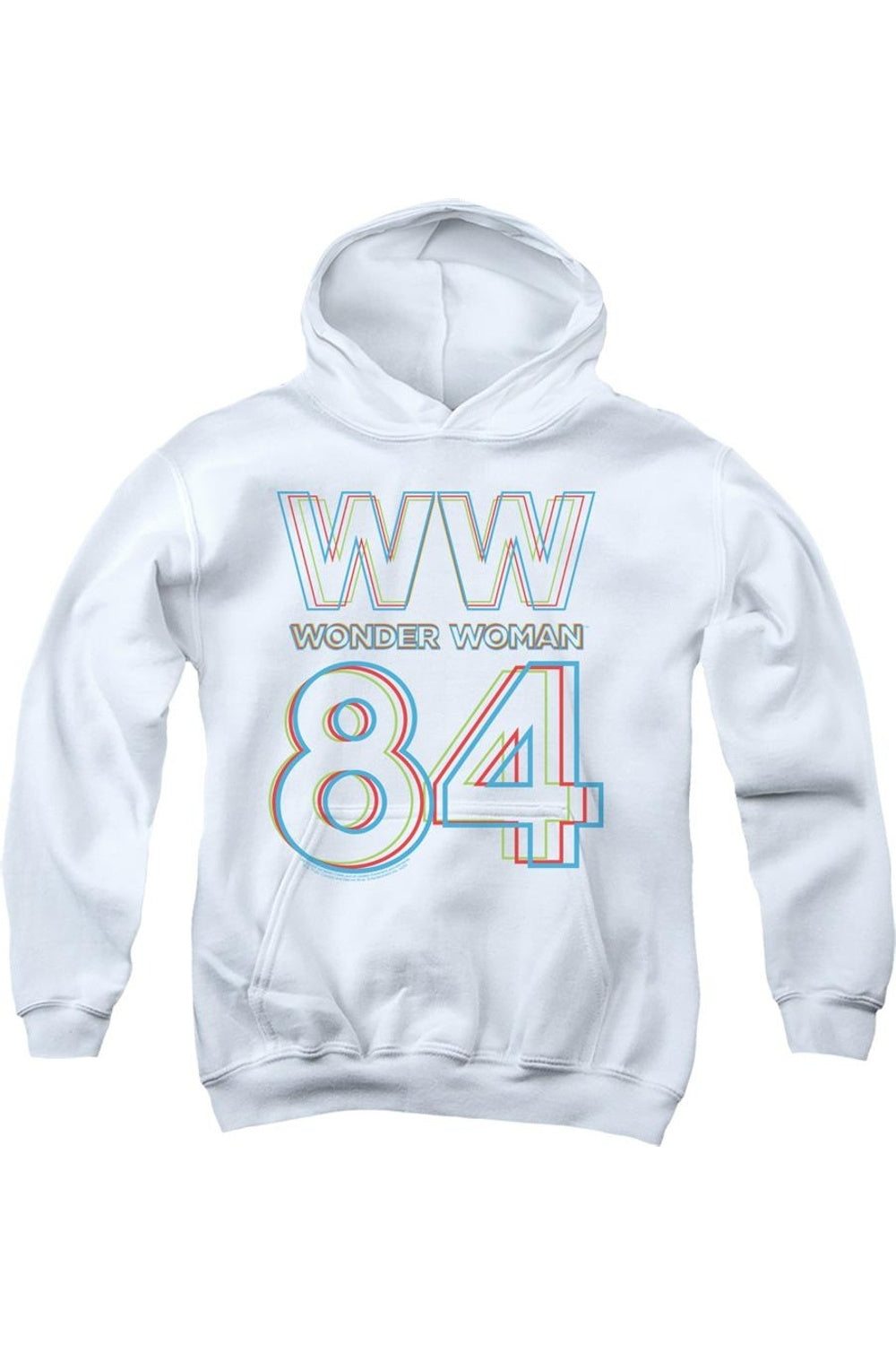 

Толстовка с капюшоном Wonder Woman 84 3D Hype Logo для детей Gildan, белый