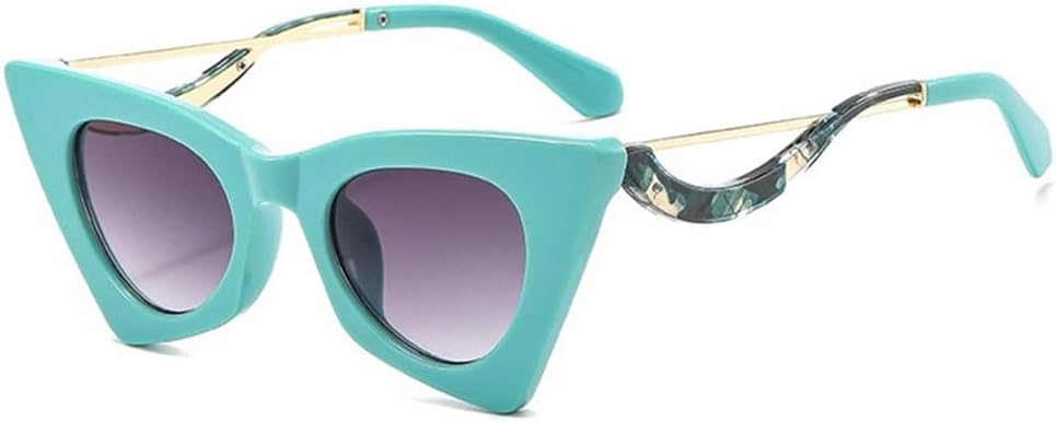 

Солнцезащитные очки «кошачий глаз» для женщин, винтажная металлическая оправа с цветными линзами, солнцезащитные очки для женщин с защитой от УФ-излучения UV400 VFDHN, 2