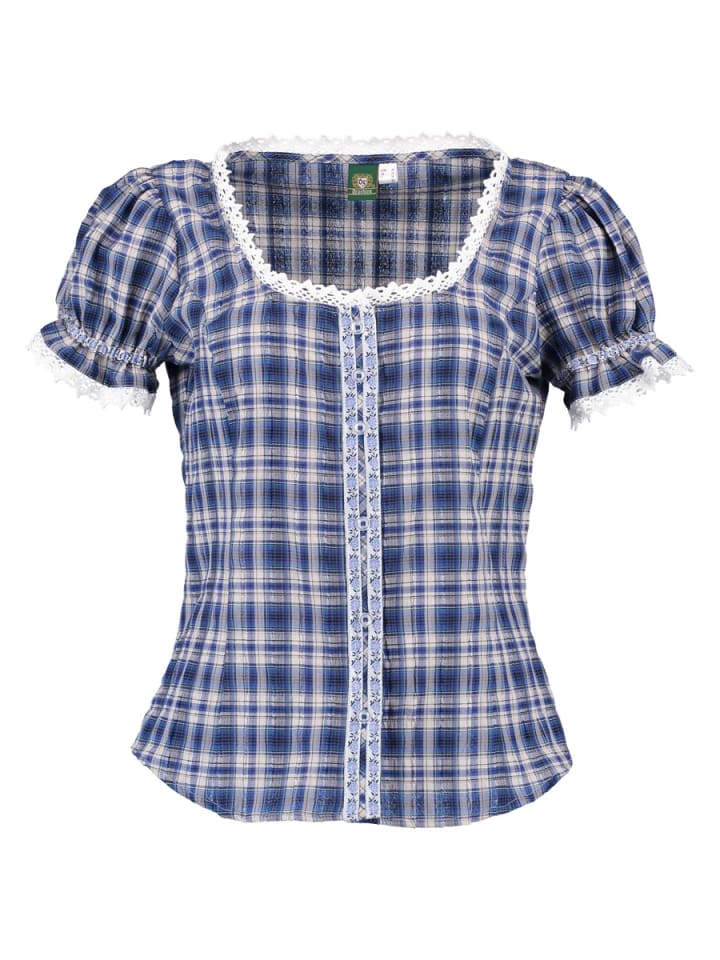 

Традиционная блузка улемов василькового цвета OS-Trachten