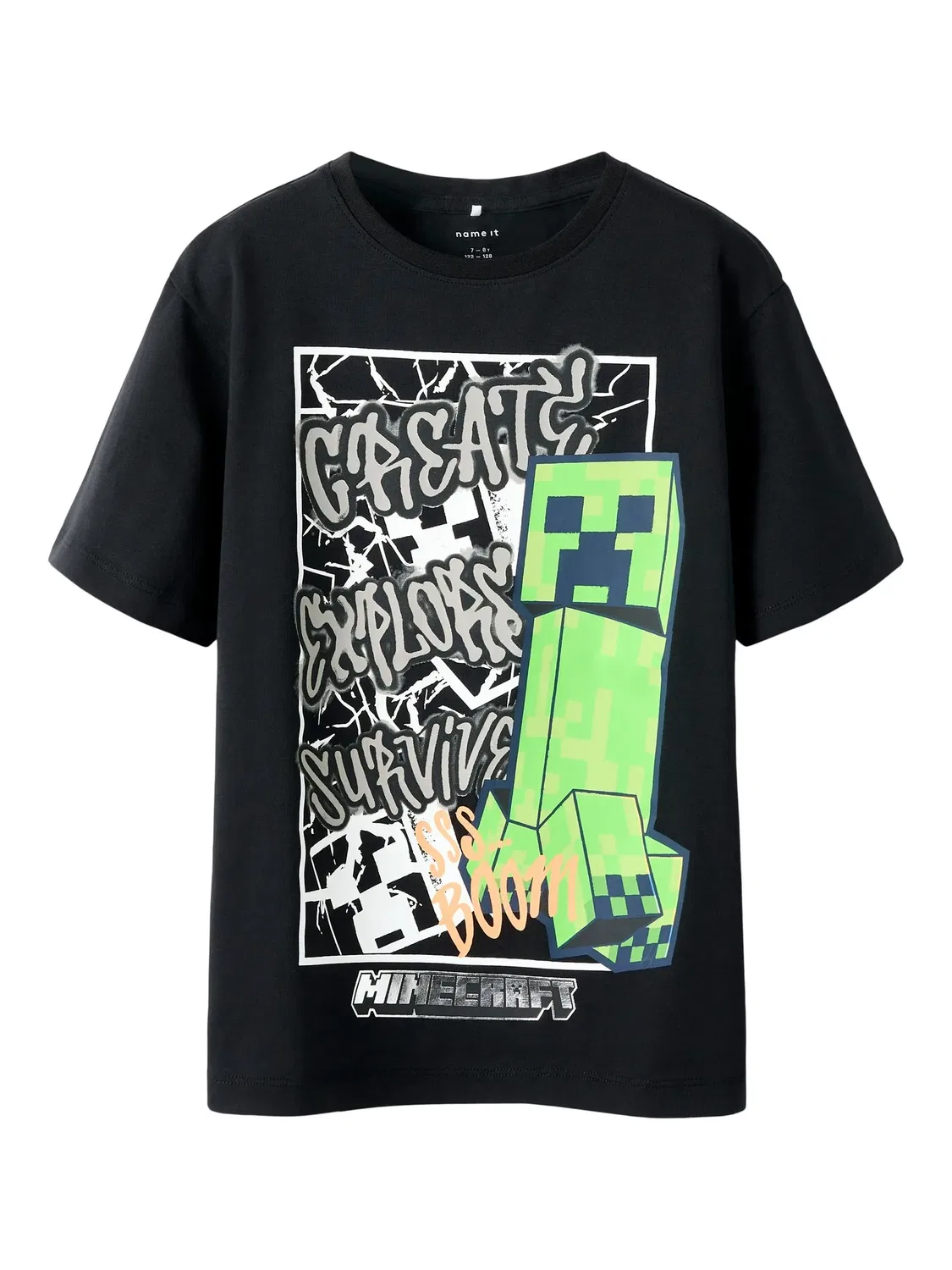 Футболка с принтом Creeper, Name it, черный