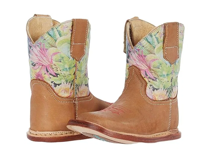 Ботинки ковбойские Cowbaby Prickly Roper Kids, Tan Nubuck Vamp/Cactus Shaft