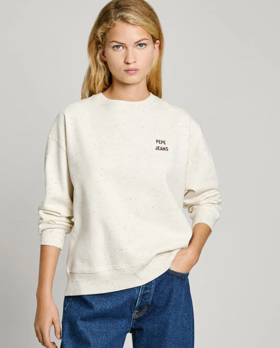 

Женская пятнистая толстовка с принтом логотипа Pepe Jeans, цвет Crudo