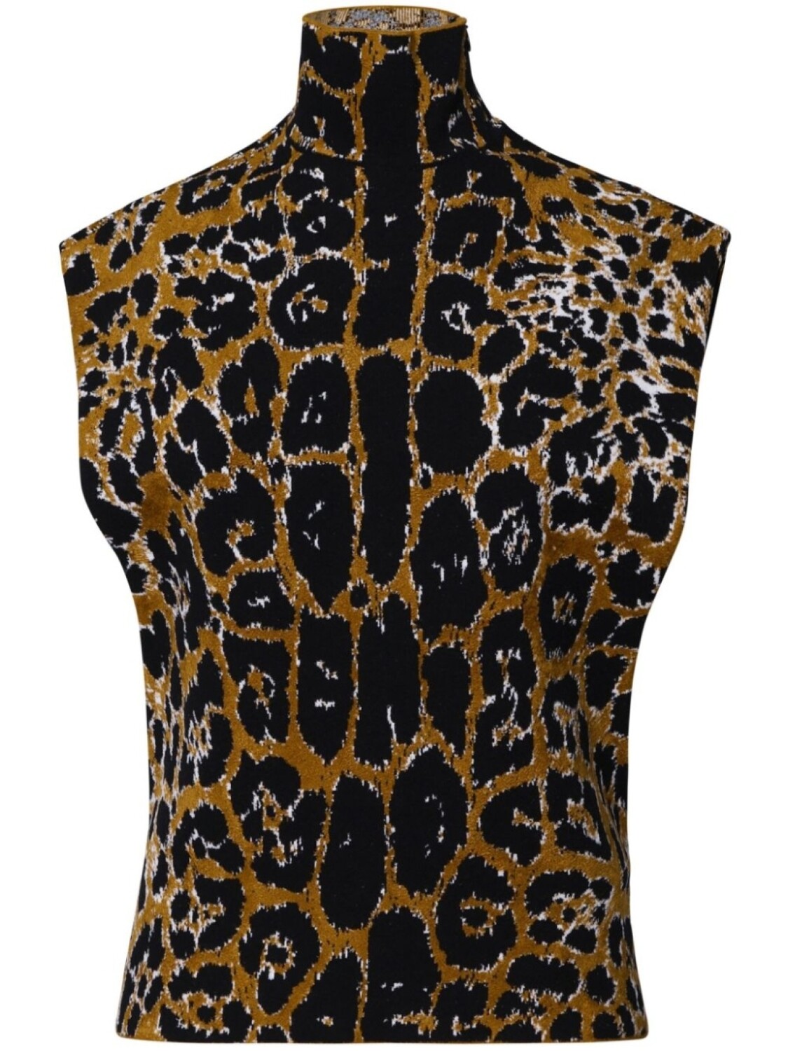 

Леопардовый жаккардовый топ Alaïa, черный