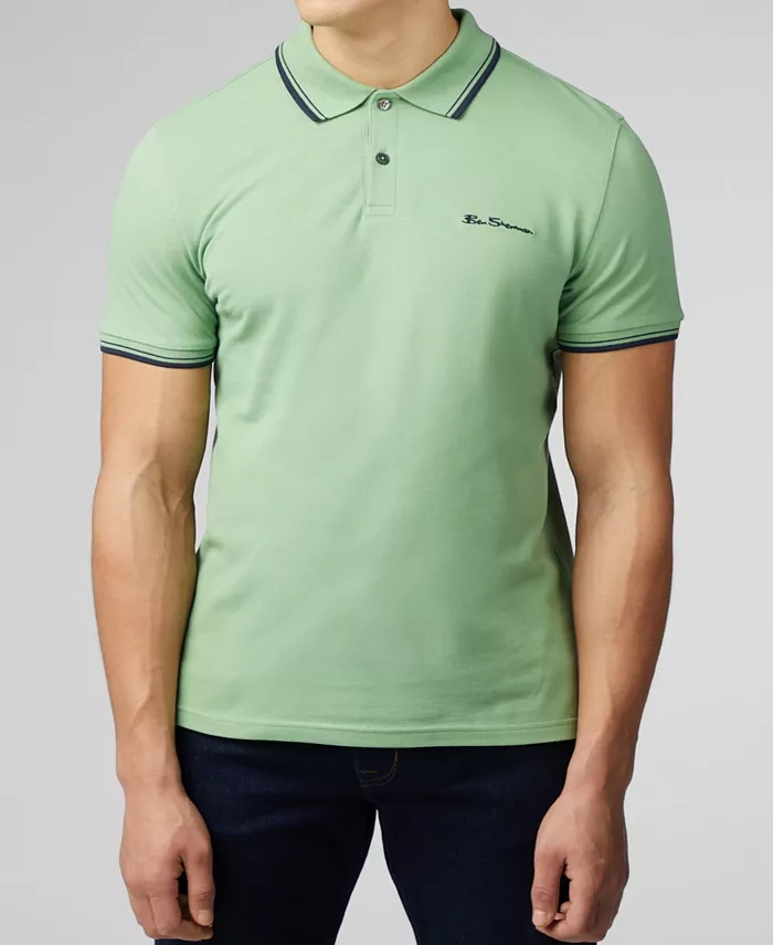 

Мужская поло с коротким рукавом Signature Ben Sherman, зеленый