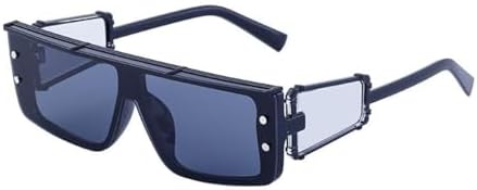 

Солнцезащитные очки в стиле стимпанк прямоугольной формы для женщин, модные маленькие солнцезащитные очки для мужчин, цельные солнцезащитные очки в стиле панк, C2 Blac MTZJH, One Color