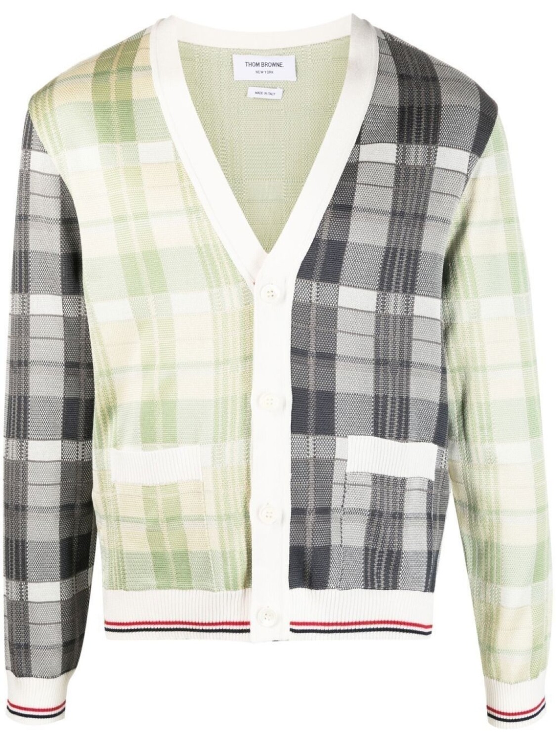 

Thom Browne кардиган в клетку, белый