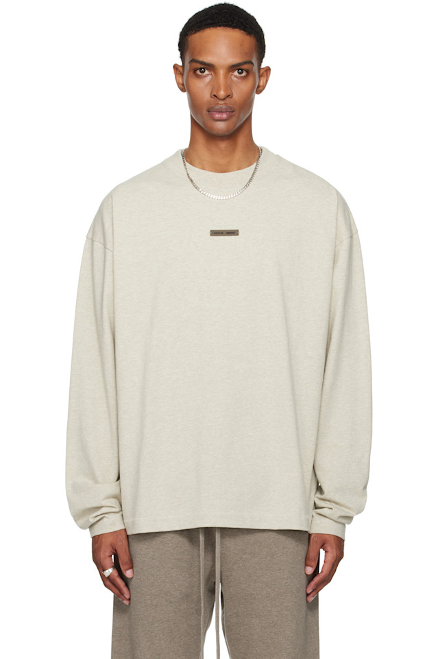

Классическая футболка с длинным рукавом Fear Of God Essentials, серый