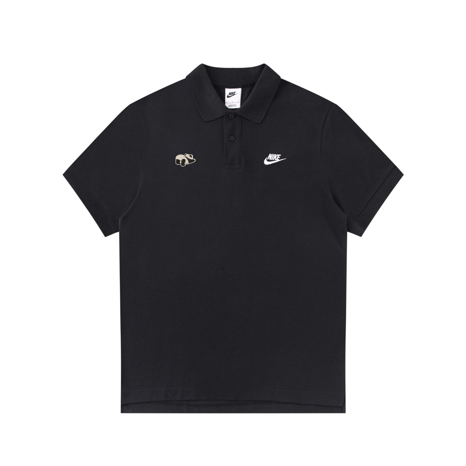 

Рубашка поло унисекс черная Nike, черный