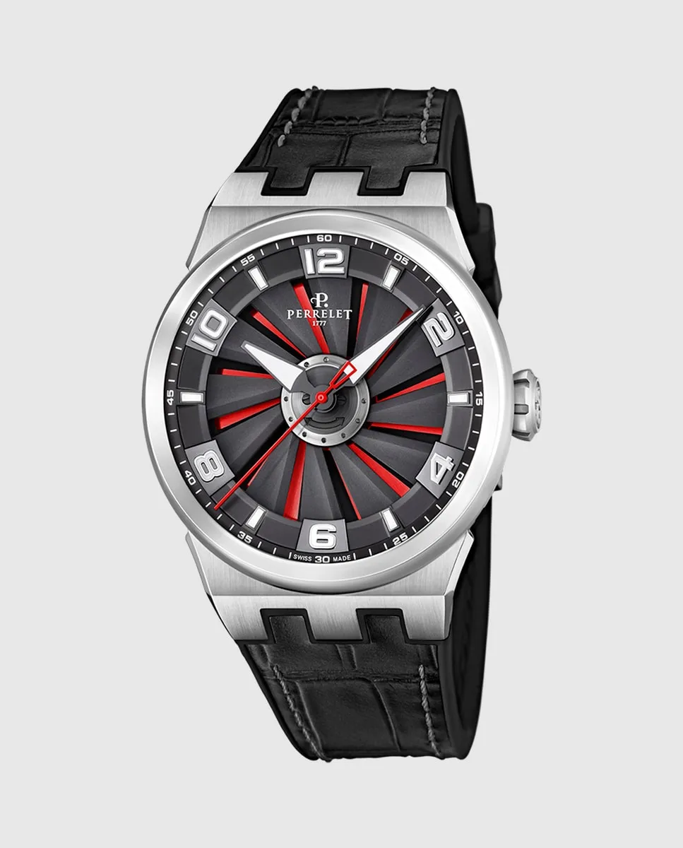 

A4062/A Мужские часы Turbine Evo из черного каучука Perrelet, черный