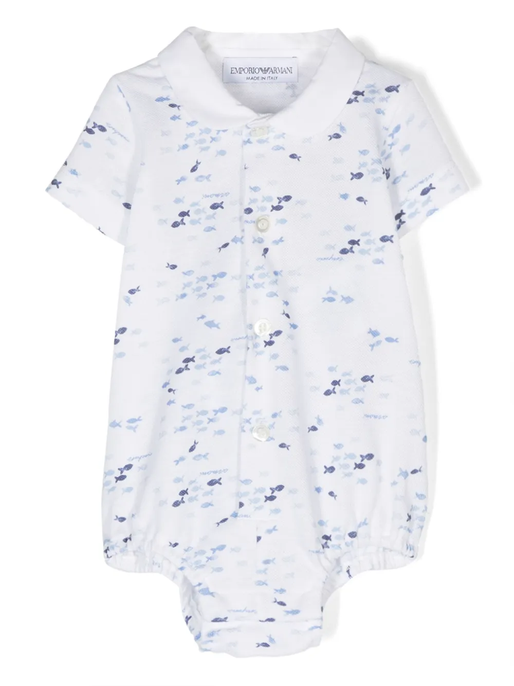 

Боди с принтом Emporio Armani Kids, белый