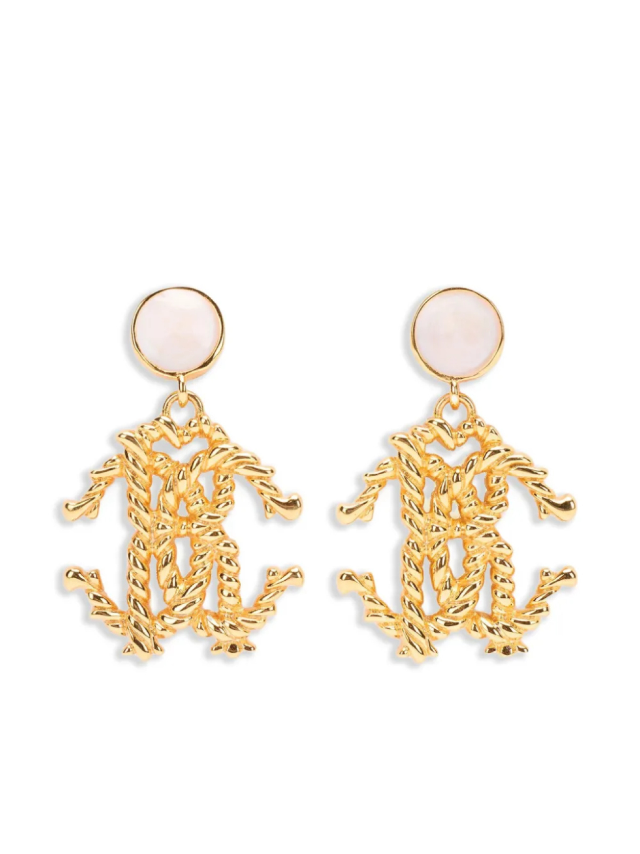 

Серьги с логотипом Roberto Cavalli, золотой