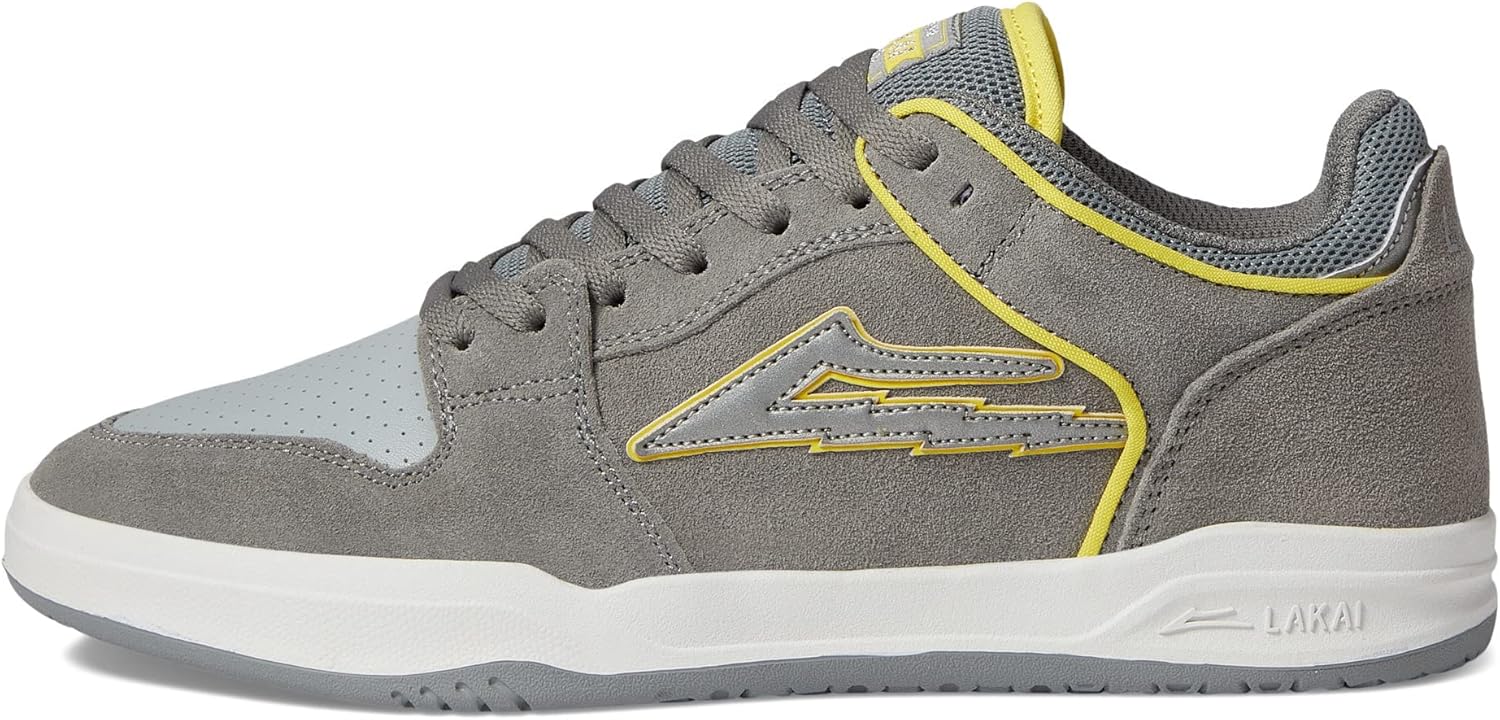 Мужские скейтерские кроссовки Lakai Telford Low - классические низкие кеды, серый — фото 4