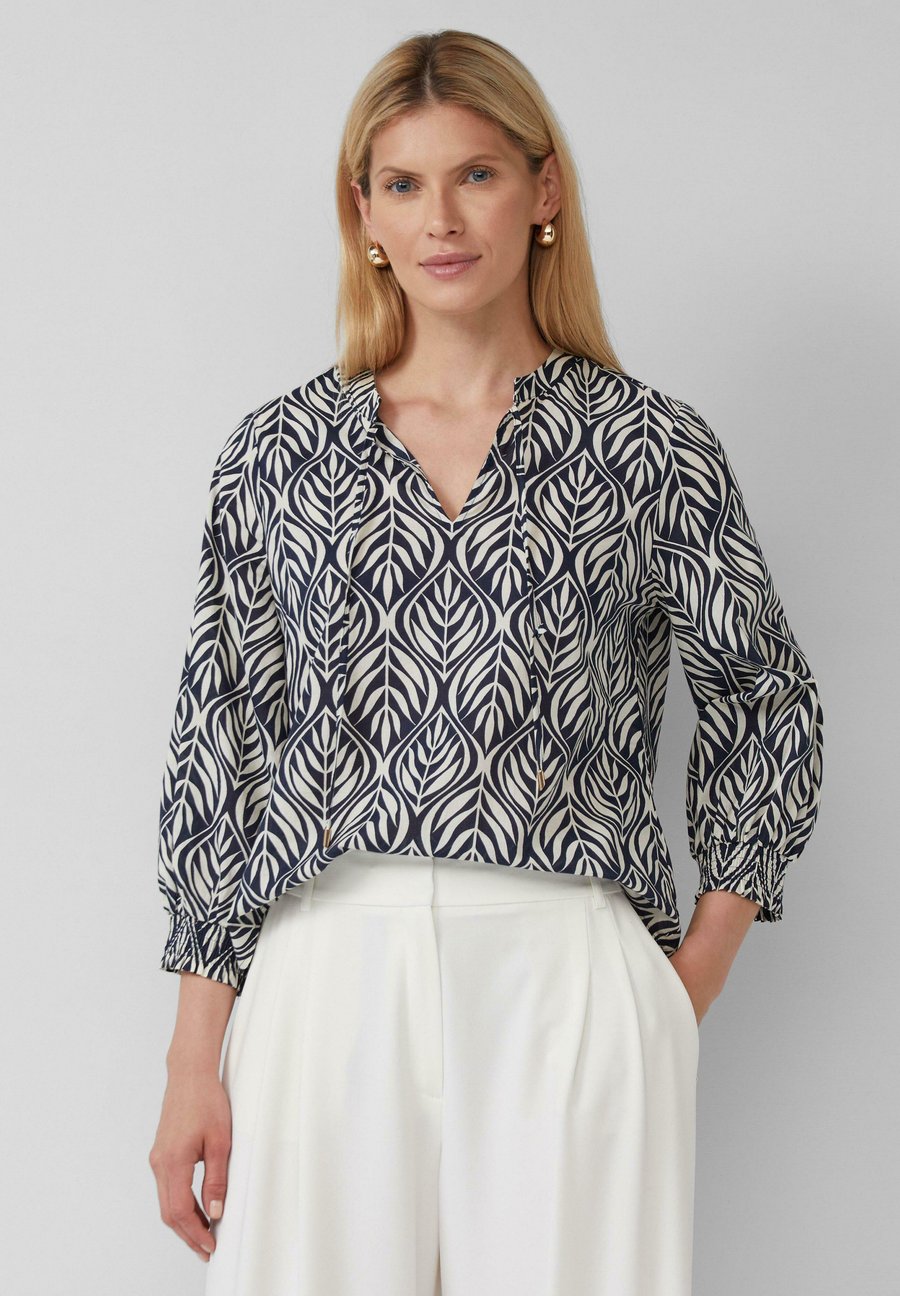 

Блуза s.Oliver BLACK LABEL MIT 3/4-ÄRMELN UND ALL-OVER PRINT, Navy/Dark Blue