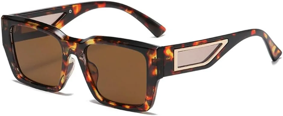 

MUTYNE Модные женские солнцезащитные очки в квадратной оправе, винтажные, для активного отдыха, защита от УФ-излучения UV400, роскошные женские очки, C1-1