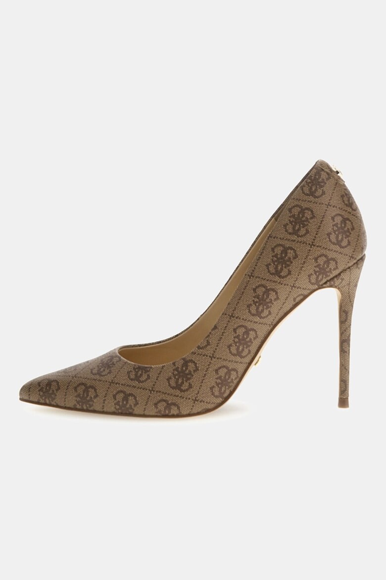 

Туфли из экокожи с монограммным узором Guess, коричневый