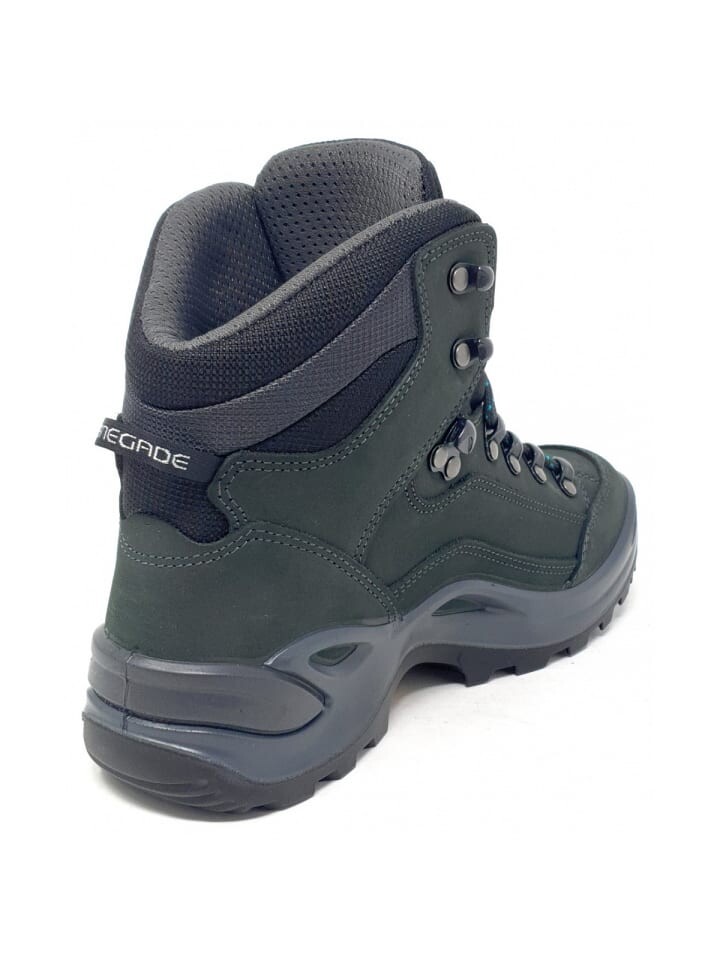 Ботинки женские LOWA Wanderstiefel Renegade GTX MId трекинговые на шнуровке, серый/голубой — фото 4