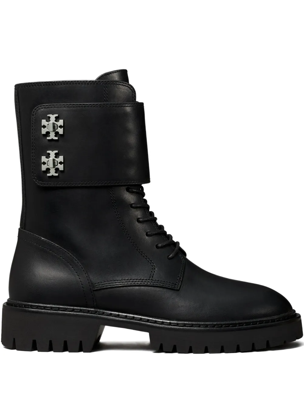 Ботинки с пряжкой Double-T Tory Burch, черный