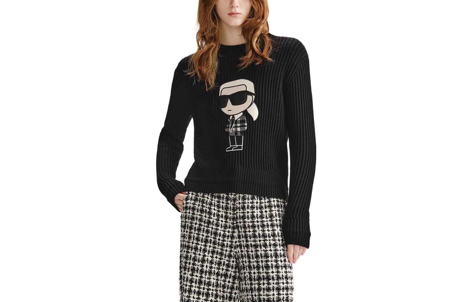 

KARL LAGERFELD Вязаный свитер женский черный KARL LAGERFELD / Karl Lagerfeld Jeans