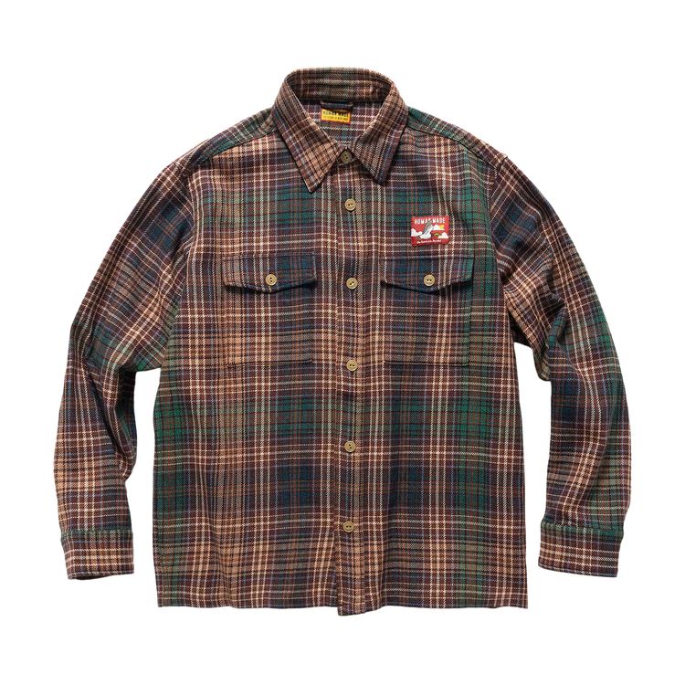 

Рубашка Human Made Check Shirt 'Brown', коричневый