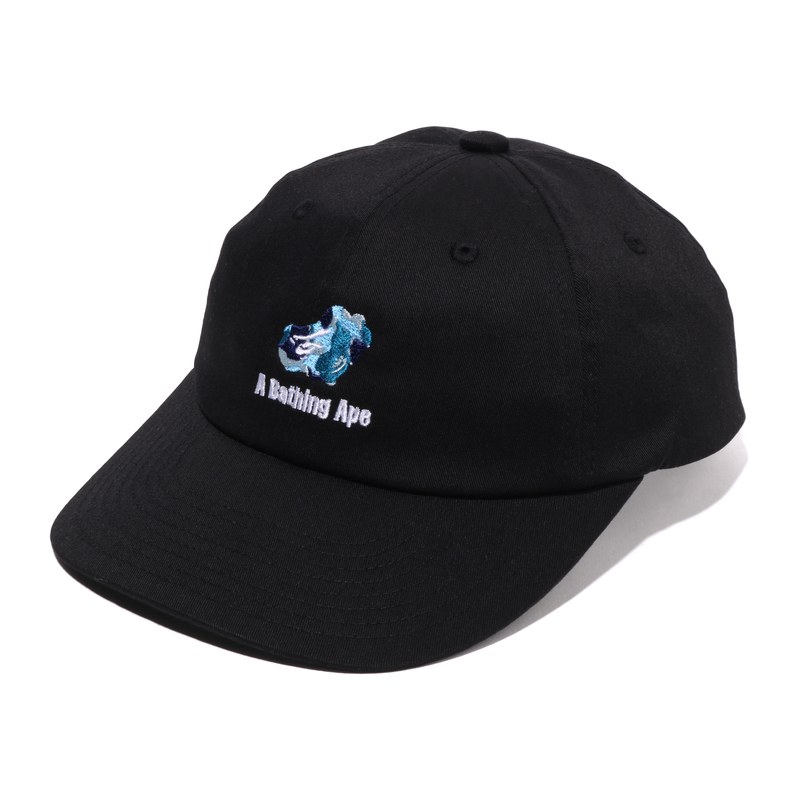 

A BATHING APE Хлопковая бейсболка с вышитым логотипом, Black BKX