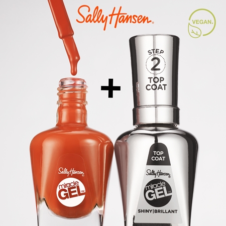 Гибридный лак для ногтей без использования уф/светодиодной лампы Sally Hansen Miracle Gel, 388 A Hot Minute 14,7 ml — фото 4