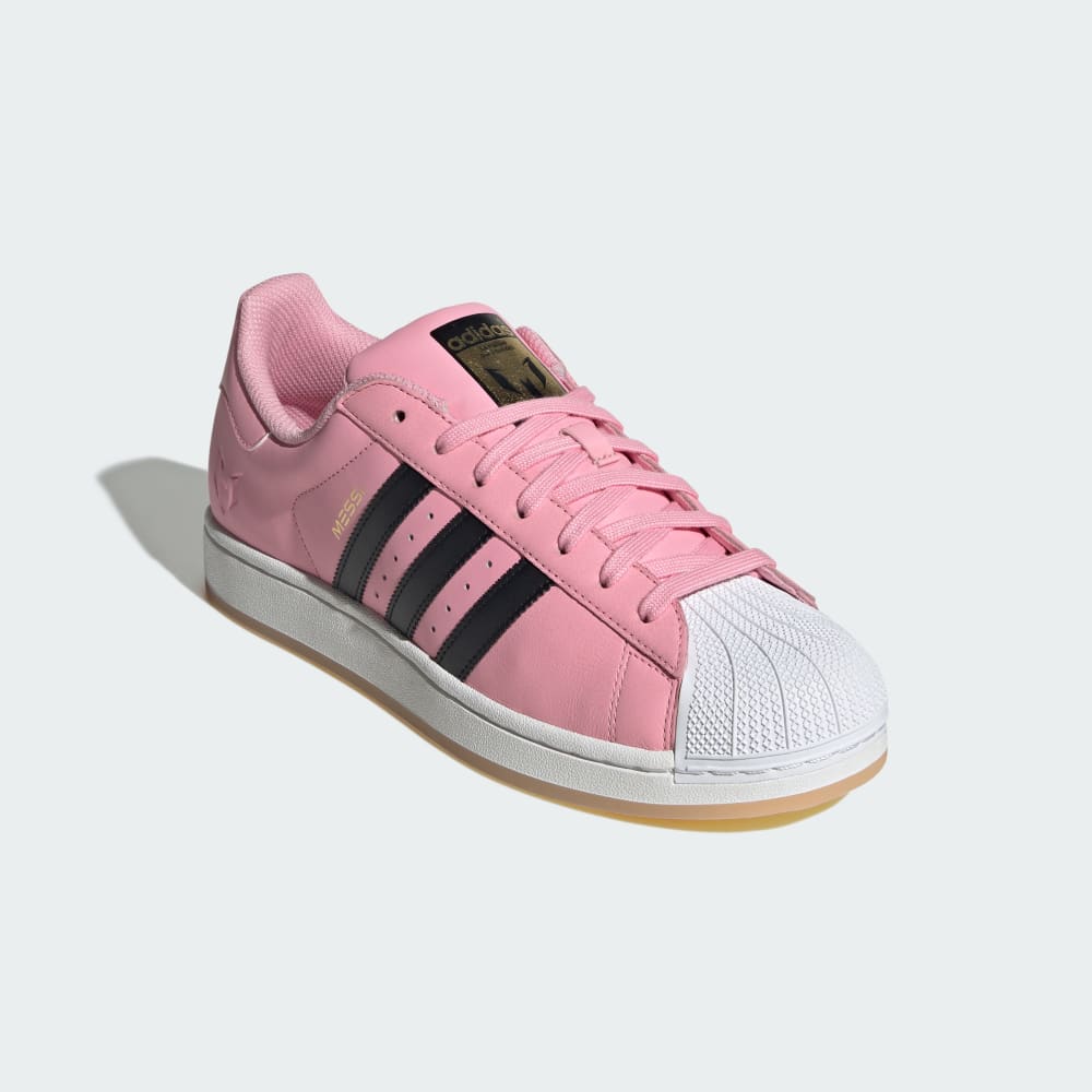 Кроссовки Adidas Superstar Messi Shoes, цвет Light Pink/Core Black/Gold Metallic — фото 4