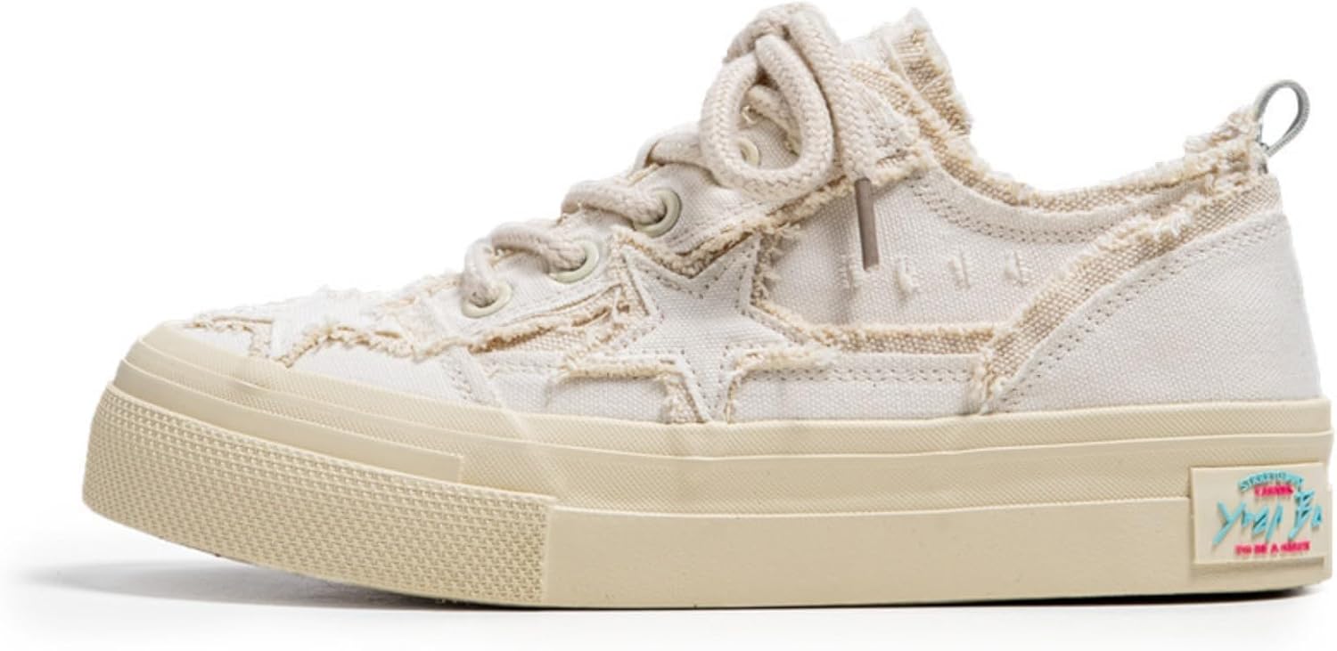 

Мужские кроссовки в стиле ретро на платформе из холщовой ткани с шнуровкой, повседневные, противоскользящие, с круглым носком, для ходьбы и вождения Netehadi, бежевый