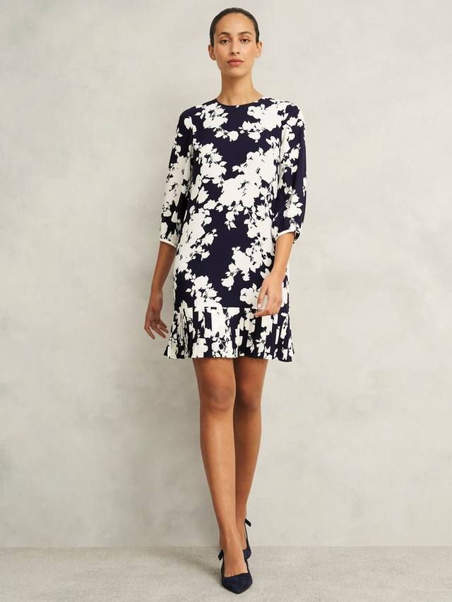 

Платье-туника в цветочек из лианы Hobbs, цвет Midnight Ivory