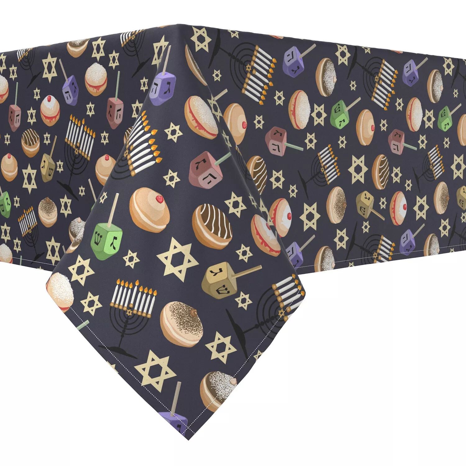 

Квадратная скатерть, 100% полиэстер, 70x70 дюймов Dreidel Delightfulness