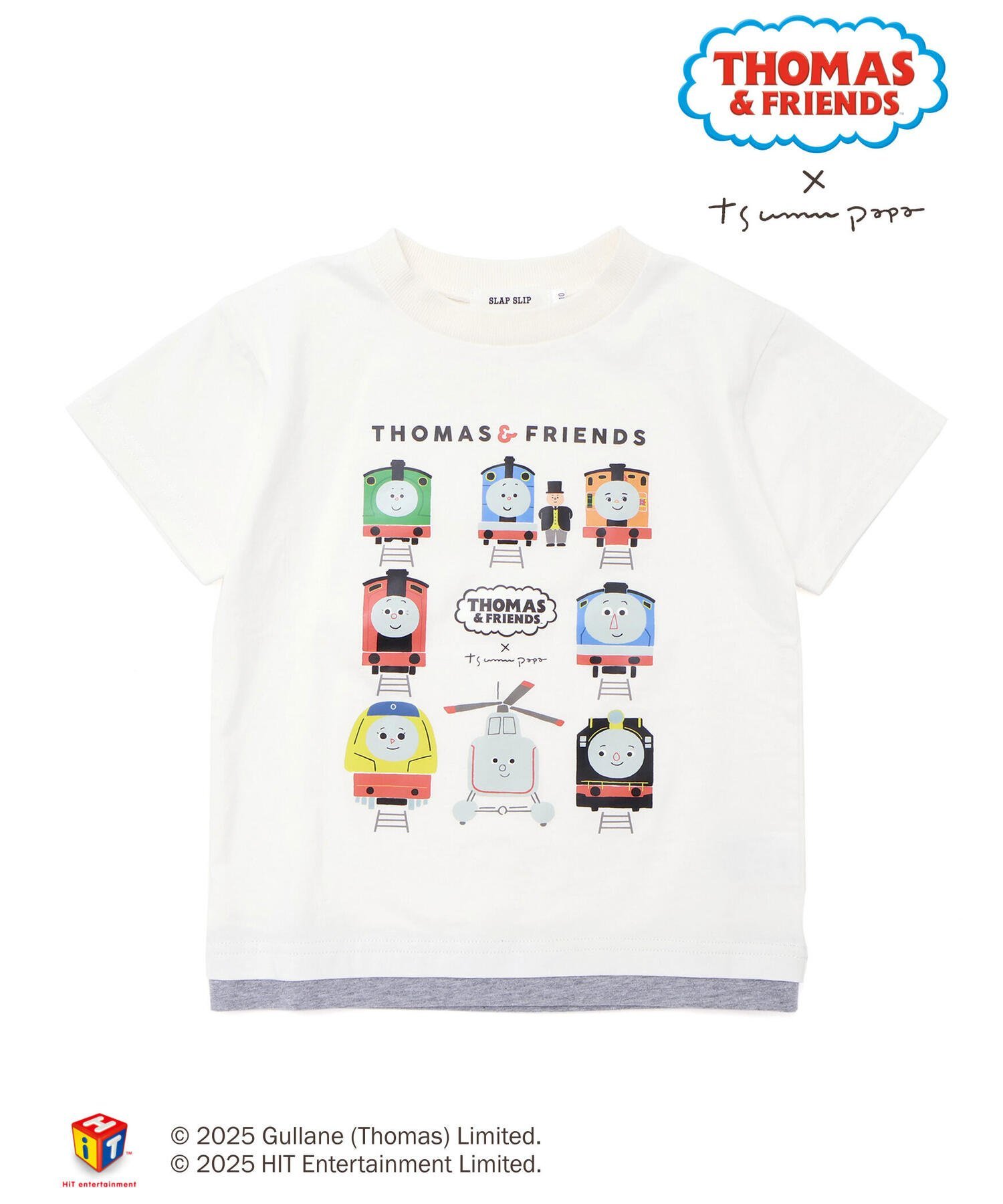Футболка с коротким рукавом и плотным принтом THOMAS & FRIENDS (80-120 см) SLAP SLIP, White — фото 3