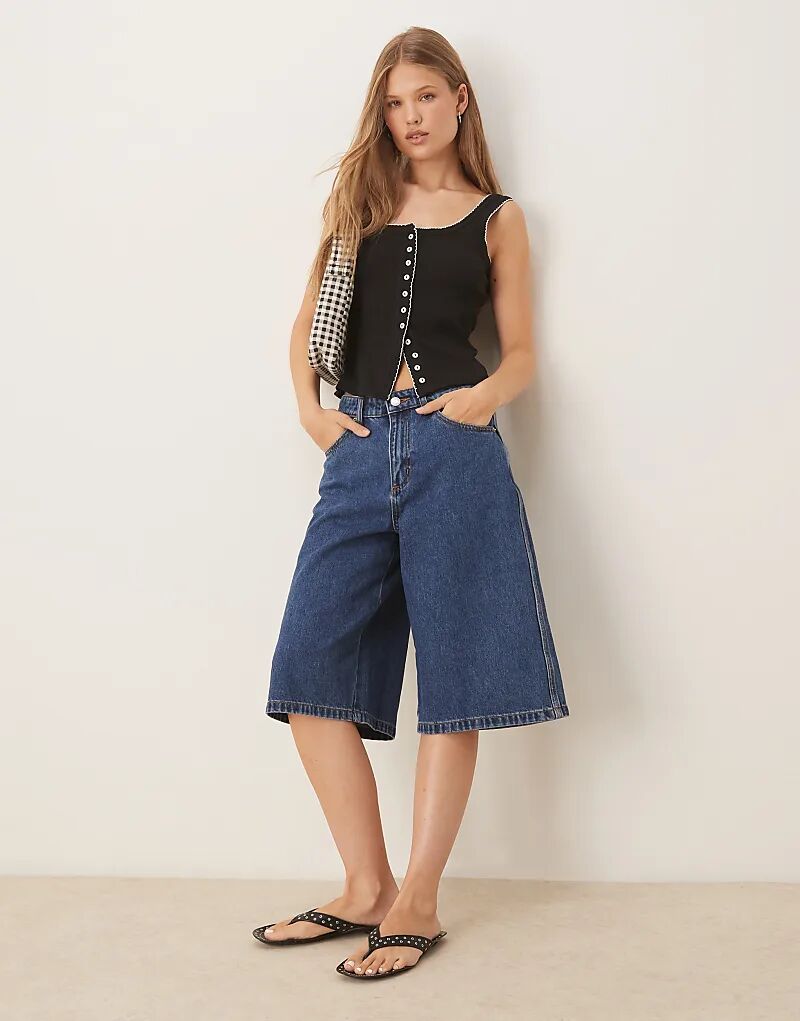 

Мешковатые джинсовые шорты Cotton On 91 синего цвета Cotton On