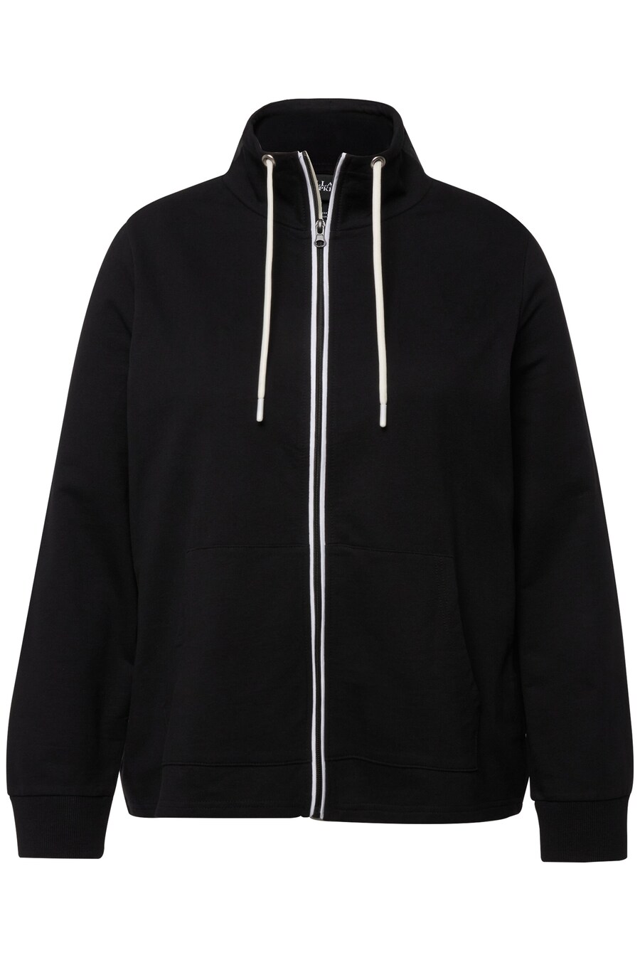 

Толстовка с капюшоном на молнии Ulla Popken, черный