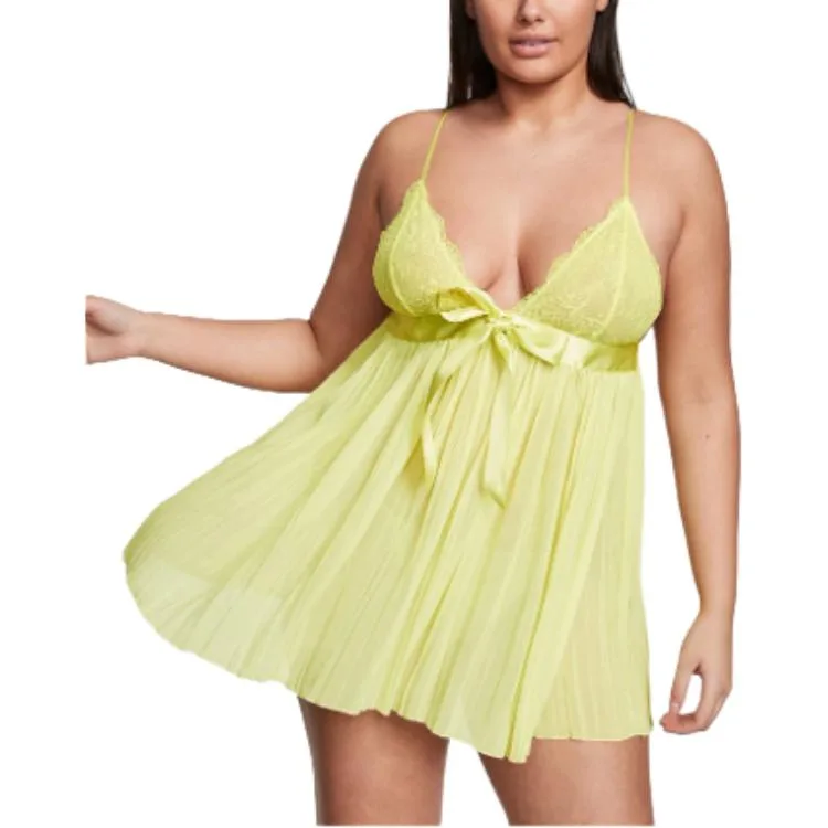 Victoria's Secret Комплект нижнего белья VERY SEXY с плиссированным бабидоллом, цвет кукурузный желтый — фото 3