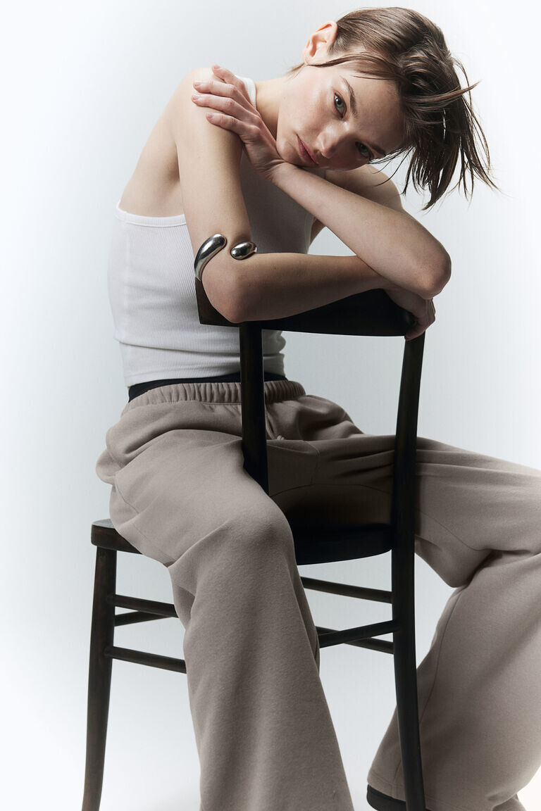 

Широкие джоггеры H&M, серый