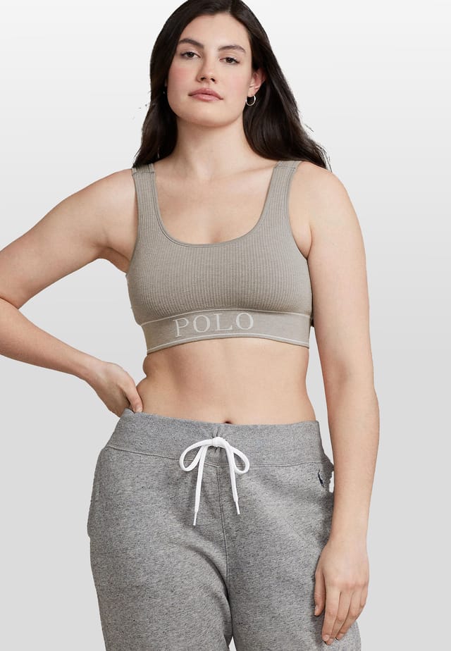 Топ-Бюстье с круглым вырезом Polo Ralph Lauren, серый — фото 2