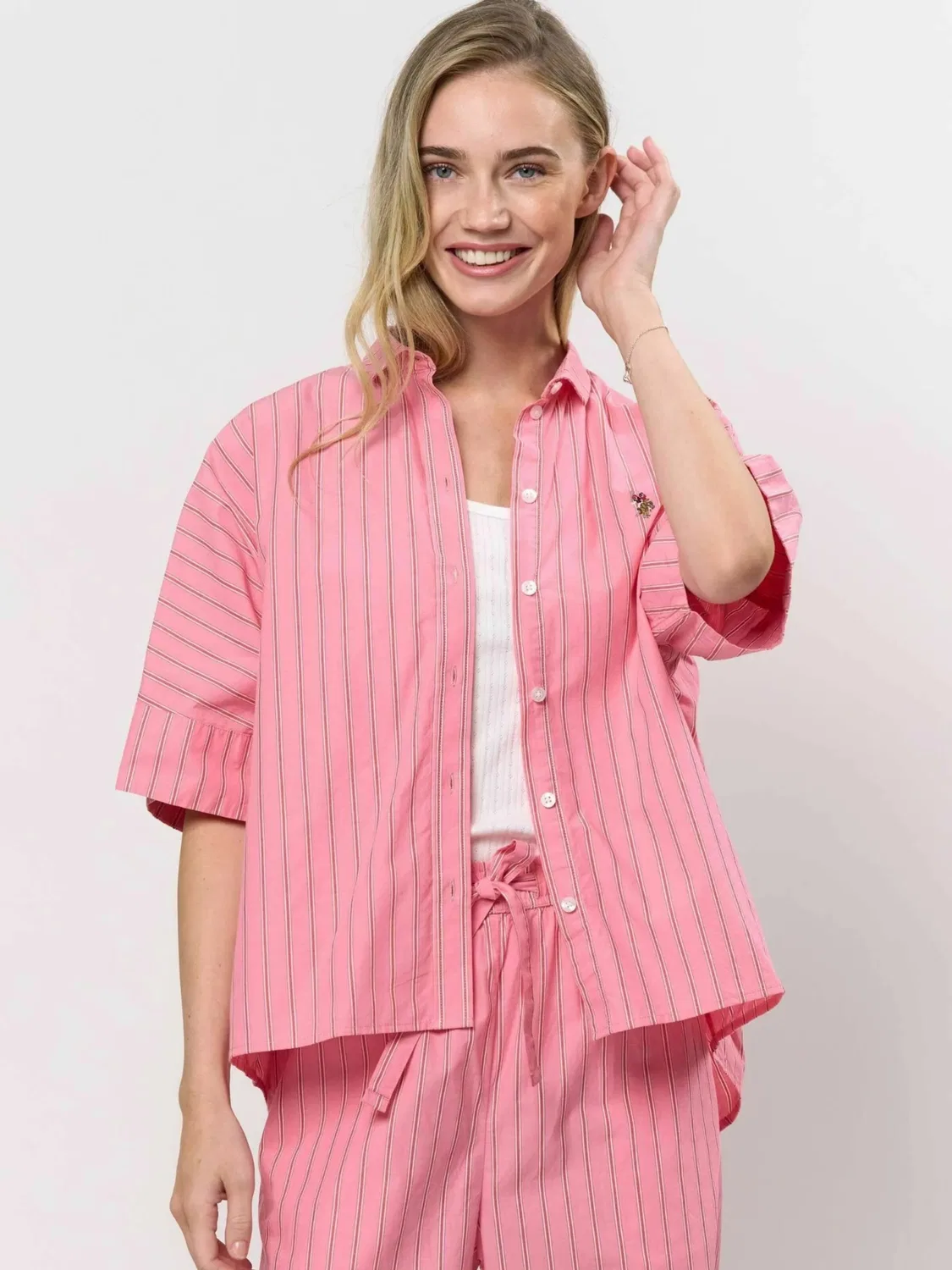 Футболка ' Melodie Striped ' U.S. Polo Assn., Light Pink — фото 4