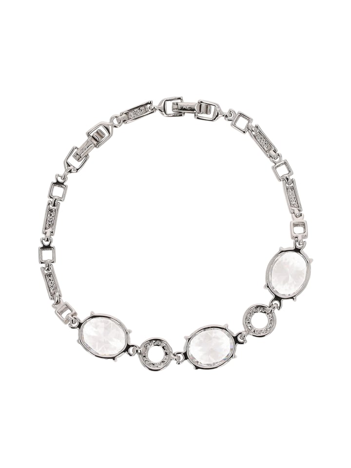 

Faina Женский браслет-цепочка серебристо-белого цвета