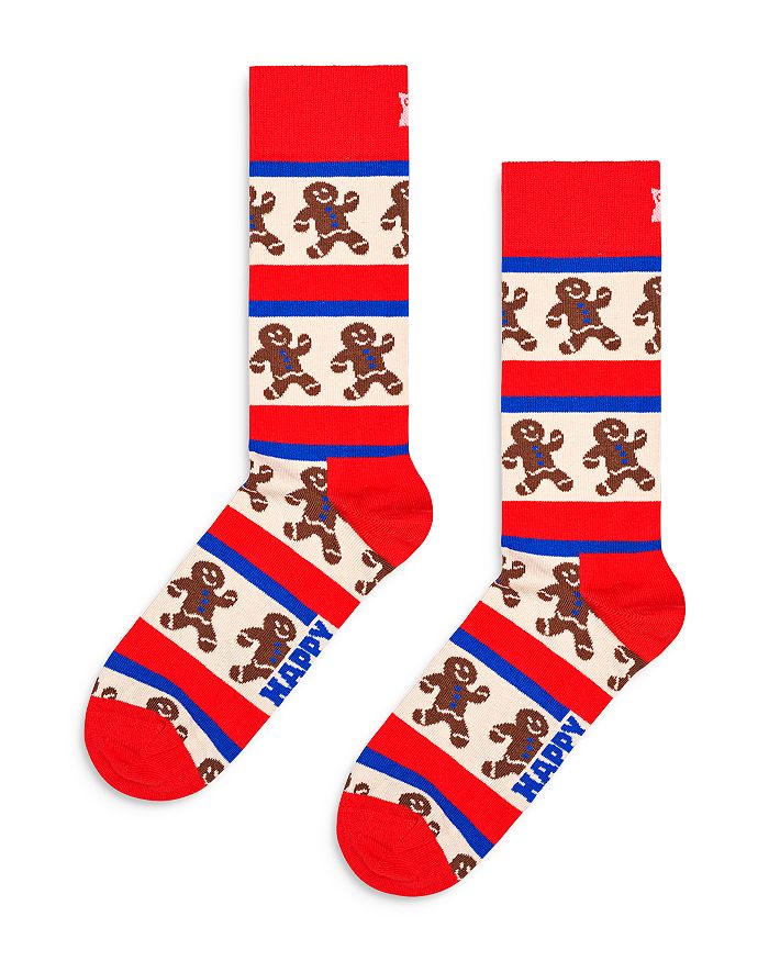 

Носки с полосками в виде пряничного пряника Happy Socks, красный