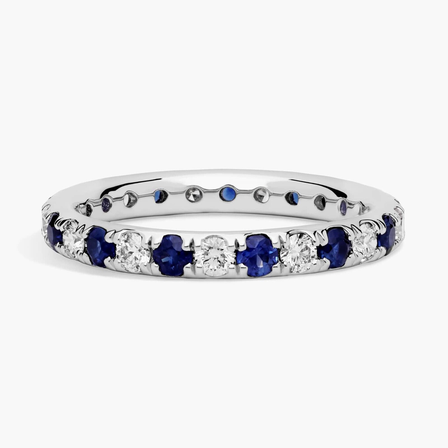 

Кольцо Riviera Pavé с сапфирами и бриллиантами Eternity из платины (2,2 мм) Blue Nile