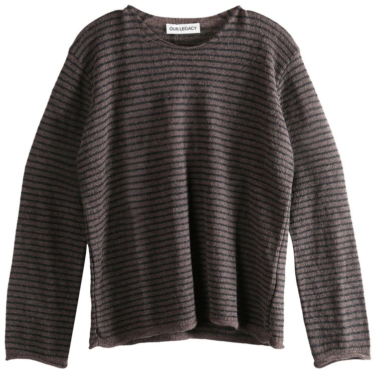 

Наша классическая жесткая рубашка-поло «Грязная полоска» Our Legacy, коричневый